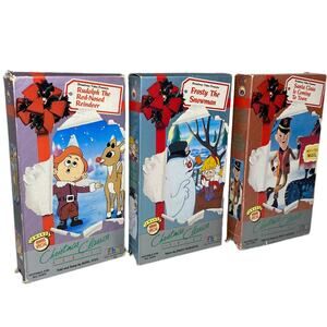 Rudolph Frosty Santa Claus Is Coming To Town VHS Bundle Christmas Classics VTG